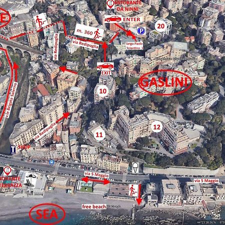 Ferienwohnung Gaslini Sea House Genua Exterior foto